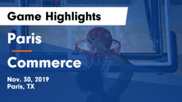 Paris  vs Commerce  Game Highlights - Nov. 30, 2019