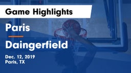 Paris  vs Daingerfield  Game Highlights - Dec. 12, 2019