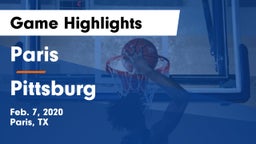 Paris  vs Pittsburg  Game Highlights - Feb. 7, 2020