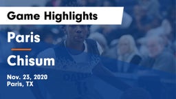 Paris  vs Chisum Game Highlights - Nov. 23, 2020