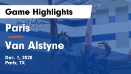 Paris  vs Van Alstyne  Game Highlights - Dec. 1, 2020