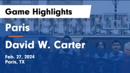 Paris  vs David W. Carter  Game Highlights - Feb. 27, 2024