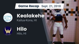 Recap: Kealakehe  vs. Hilo  2018