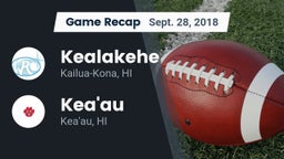 Recap: Kealakehe  vs. Kea'au  2018