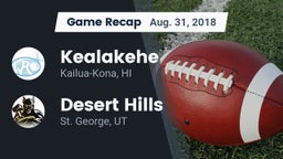 Recap: Kealakehe  vs. Desert Hills  2018