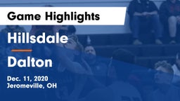 Hillsdale  vs Dalton  Game Highlights - Dec. 11, 2020