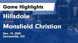 Hillsdale  vs Mansfield Christian  Game Highlights - Dec. 12, 2020
