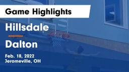 Hillsdale  vs Dalton  Game Highlights - Feb. 18, 2022