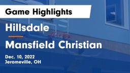 Hillsdale  vs Mansfield Christian  Game Highlights - Dec. 10, 2022
