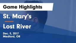 St. Mary's  vs Lost River  Game Highlights - Dec. 5, 2017