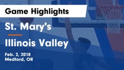 St. Mary's  vs Illinois Valley  Game Highlights - Feb. 2, 2018