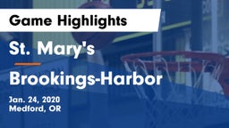 St. Mary's  vs Brookings-Harbor  Game Highlights - Jan. 24, 2020