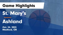 St. Mary's  vs Ashland  Game Highlights - Oct. 24, 2023