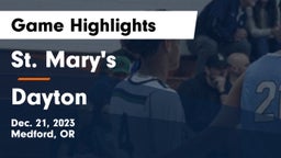 St. Mary's  vs Dayton  Game Highlights - Dec. 21, 2023