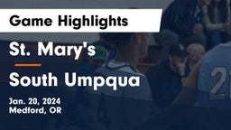 St. Mary's  vs South Umpqua  Game Highlights - Jan. 20, 2024