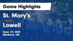 St. Mary's  vs Lowell  Game Highlights - Sept. 24, 2022
