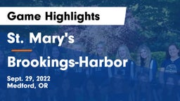 St. Mary's  vs Brookings-Harbor  Game Highlights - Sept. 29, 2022
