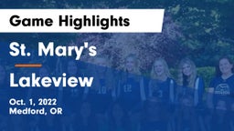 St. Mary's  vs Lakeview  Game Highlights - Oct. 1, 2022