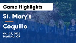 St. Mary's  vs Coquille  Game Highlights - Oct. 22, 2022