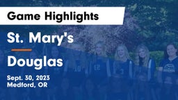 St. Mary's  vs Douglas  Game Highlights - Sept. 30, 2023