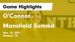 O'Connor  vs Mansfield Summit  Game Highlights - Nov. 18, 2021
