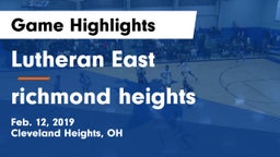 Lutheran East  vs richmond heights  Game Highlights - Feb. 12, 2019
