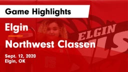 Elgin  vs Northwest Classen  Game Highlights - Sept. 12, 2020