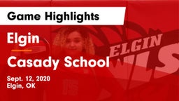 Elgin  vs Casady School Game Highlights - Sept. 12, 2020