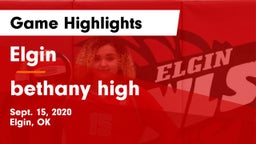 Elgin  vs bethany high Game Highlights - Sept. 15, 2020