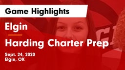 Elgin  vs Harding Charter Prep Game Highlights - Sept. 24, 2020