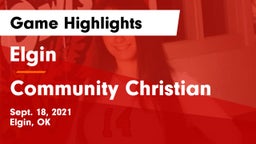 Elgin  vs Community Christian  Game Highlights - Sept. 18, 2021