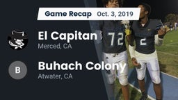 Recap: El Capitan  vs. Buhach Colony  2019