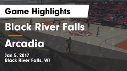 Black River Falls  vs Arcadia  Game Highlights - Jan 5, 2017