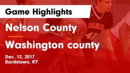 Nelson County  vs Washington county Game Highlights - Dec. 12, 2017