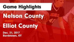 Nelson County  vs Elliot County  Game Highlights - Dec. 21, 2017