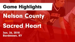 Nelson County  vs Sacred Heart Game Highlights - Jan. 26, 2018