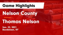 Nelson County  vs Thomas Nelson  Game Highlights - Jan. 22, 2021