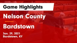 Nelson County  vs Bardstown  Game Highlights - Jan. 29, 2021