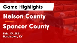 Nelson County  vs Spencer County  Game Highlights - Feb. 13, 2021