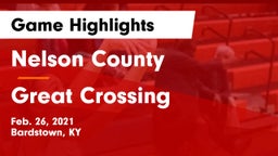 Nelson County  vs Great Crossing  Game Highlights - Feb. 26, 2021