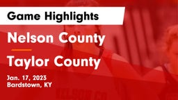 Nelson County  vs Taylor County  Game Highlights - Jan. 17, 2023