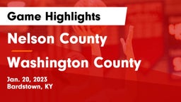 Nelson County  vs Washington County  Game Highlights - Jan. 20, 2023