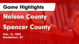 Nelson County  vs Spencer County  Game Highlights - Feb. 16, 2023