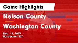 Nelson County  vs Washington County  Game Highlights - Dec. 15, 2023