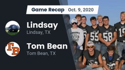 Recap: Lindsay  vs. Tom Bean  2020