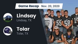 Recap: Lindsay  vs. Tolar  2020