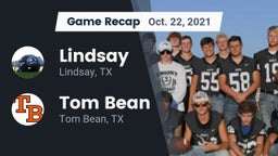 Recap: Lindsay  vs. Tom Bean  2021