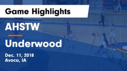 AHSTW  vs Underwood  Game Highlights - Dec. 11, 2018