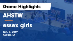 AHSTW  vs essex girls Game Highlights - Jan. 5, 2019