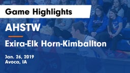 AHSTW  vs Exira-Elk Horn-Kimballton Game Highlights - Jan. 26, 2019